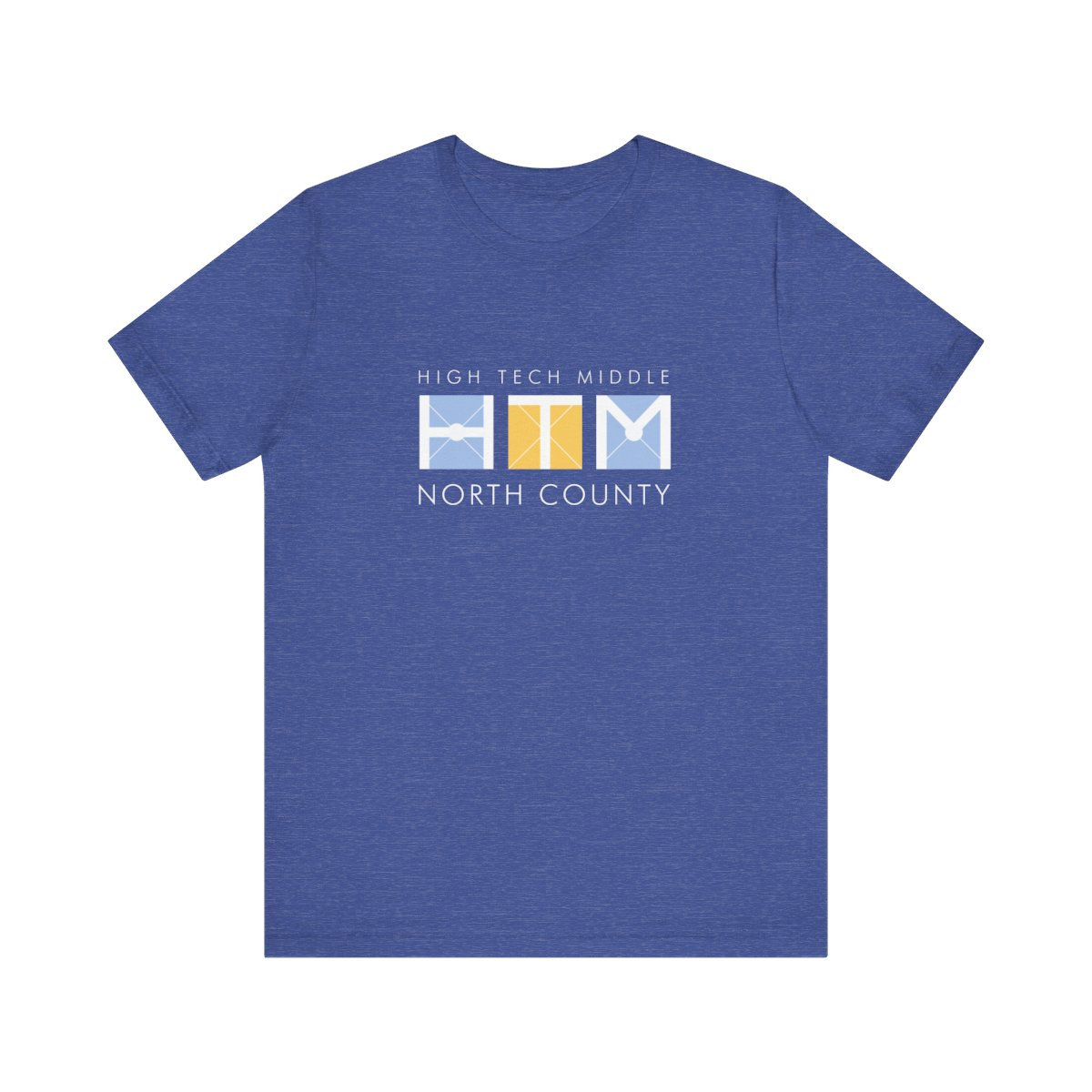 Product HTM School Logo Tee A Heather True Royal