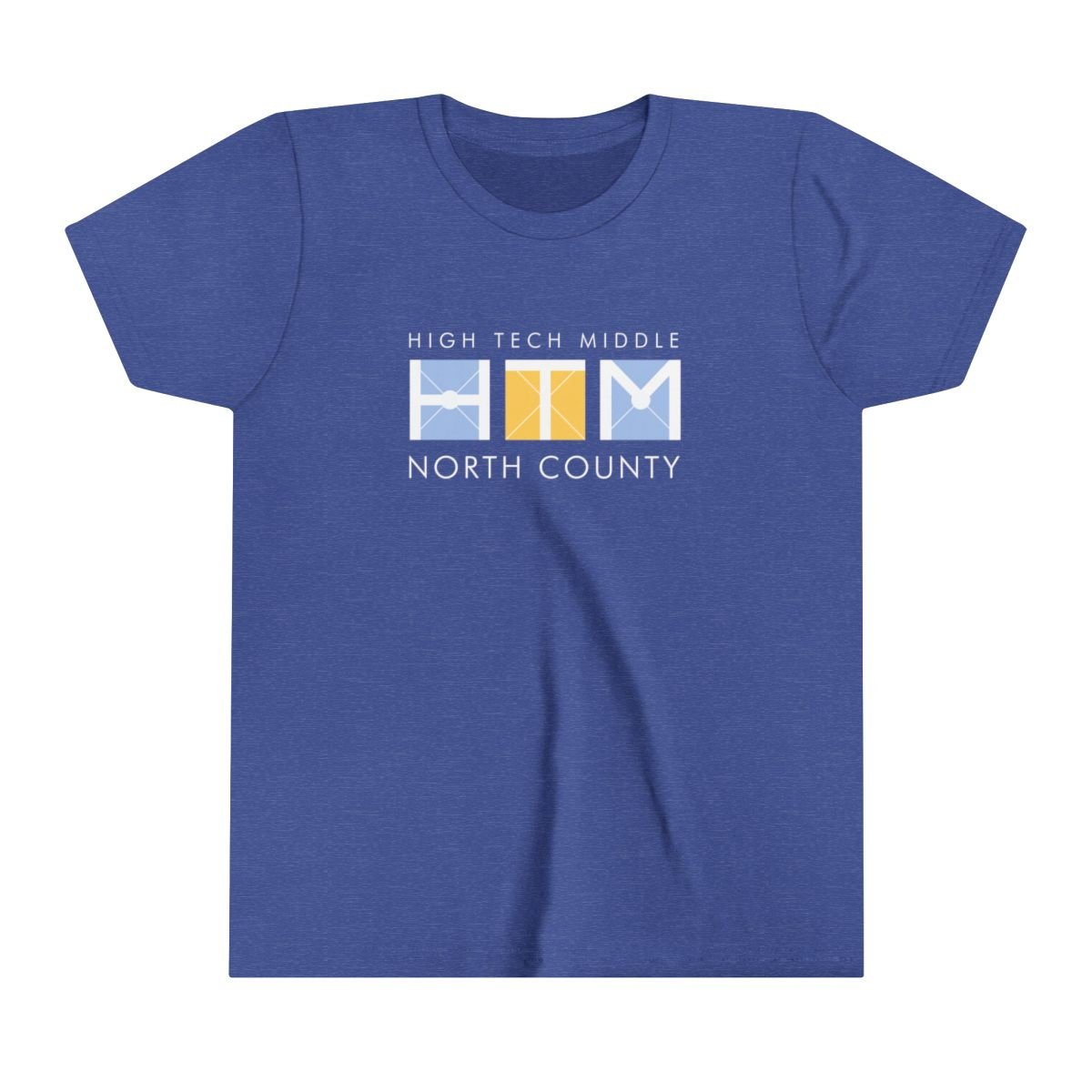 Product HTM School Logo Tee Y Heather True Royal